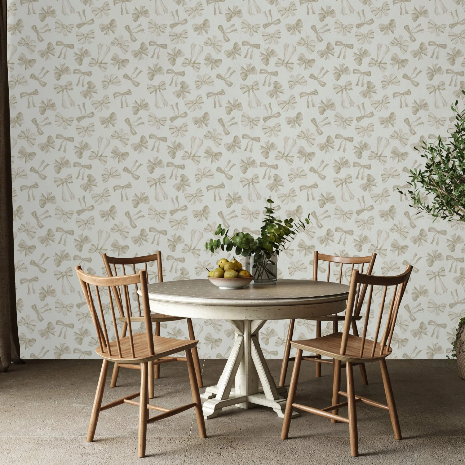 Bow Pattern Neutral, Wallpaper - Image 2