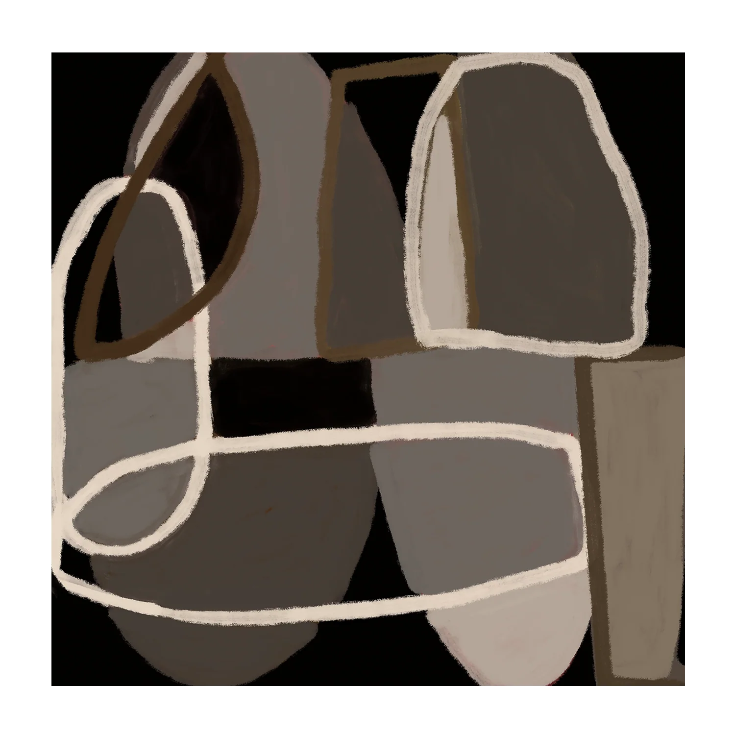 Brown Abstract, Style A & B, Set Of 2 - Image 8