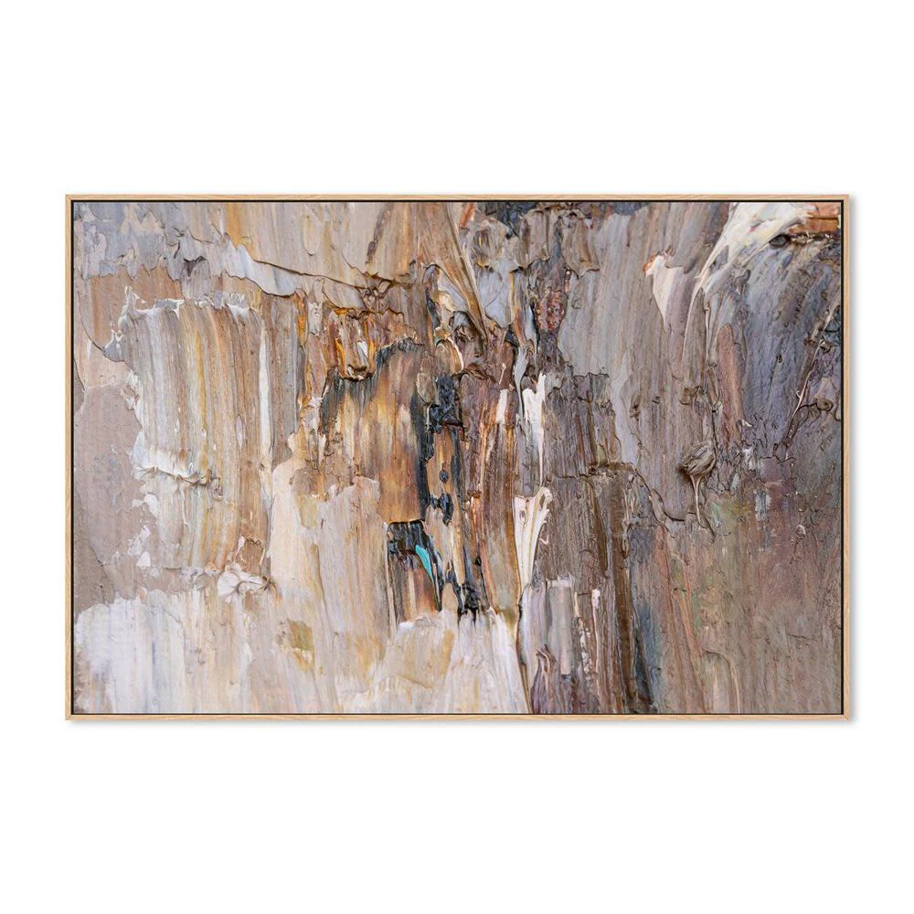 Brown and Beige Layers , Hand-painted Canvas - Image 4