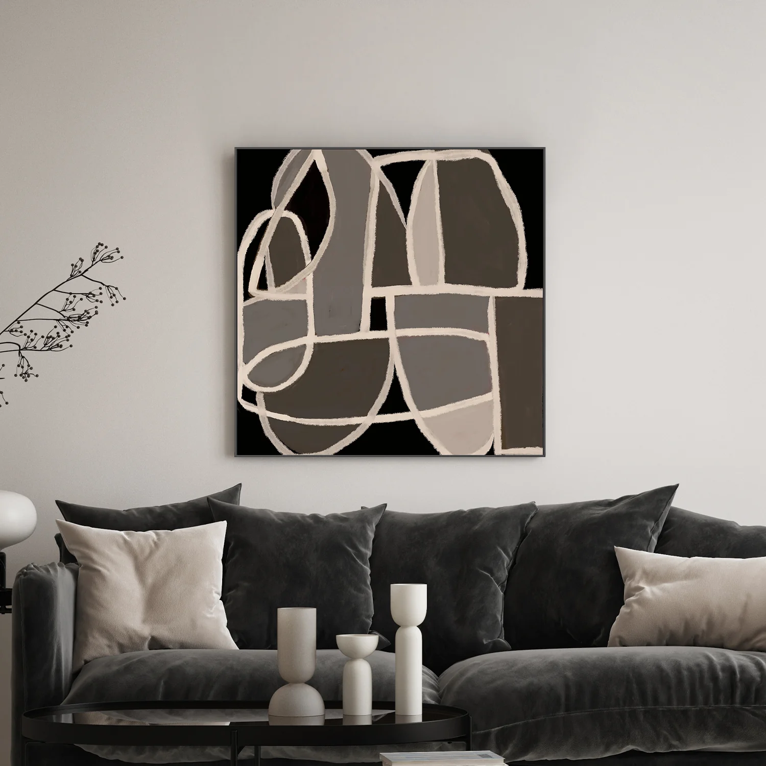 Brown Grey Abstract - Image 2
