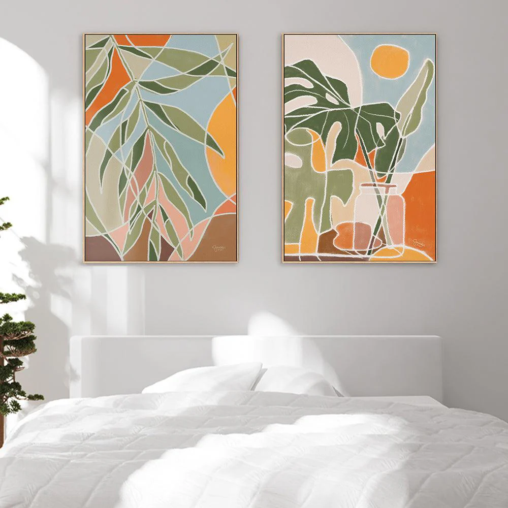 Bungalow Palm and Monstera, Set Of 2 - Image 2