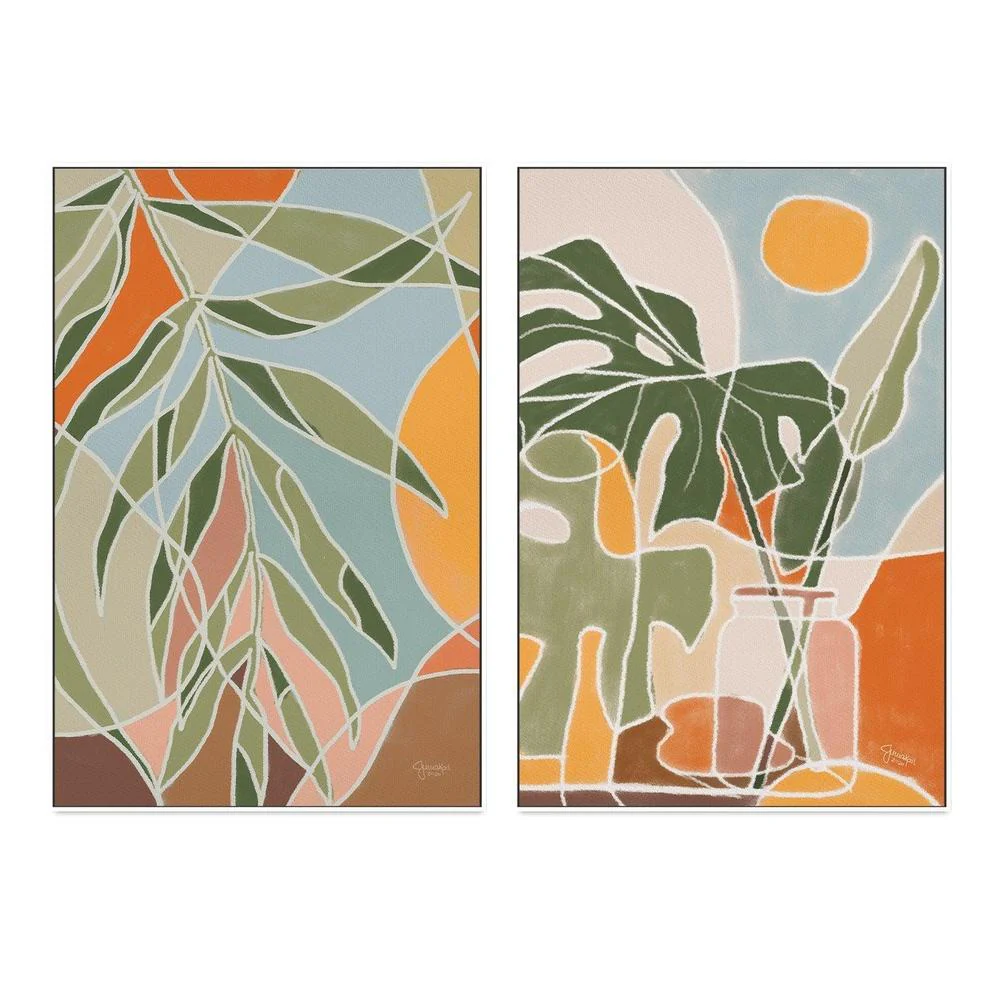 Bungalow Palm and Monstera, Set Of 2 - Image 5