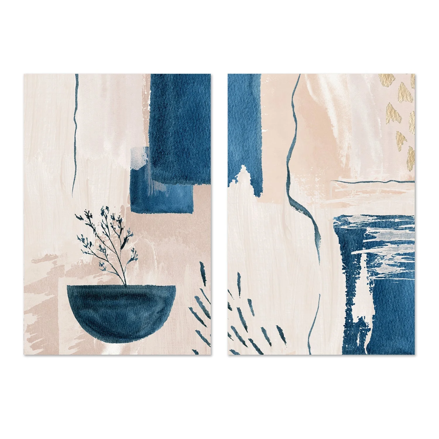 Calm Blues, Style A & B, Set Of 2, By Sally Ann Moss - Image 3