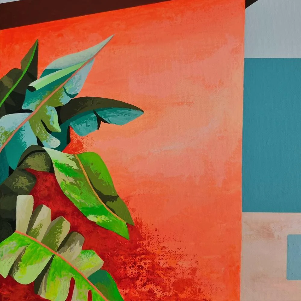 Casas De La Isla #1, Original Hand-Painted Canvas By Michelle Jirsensky - Image 5