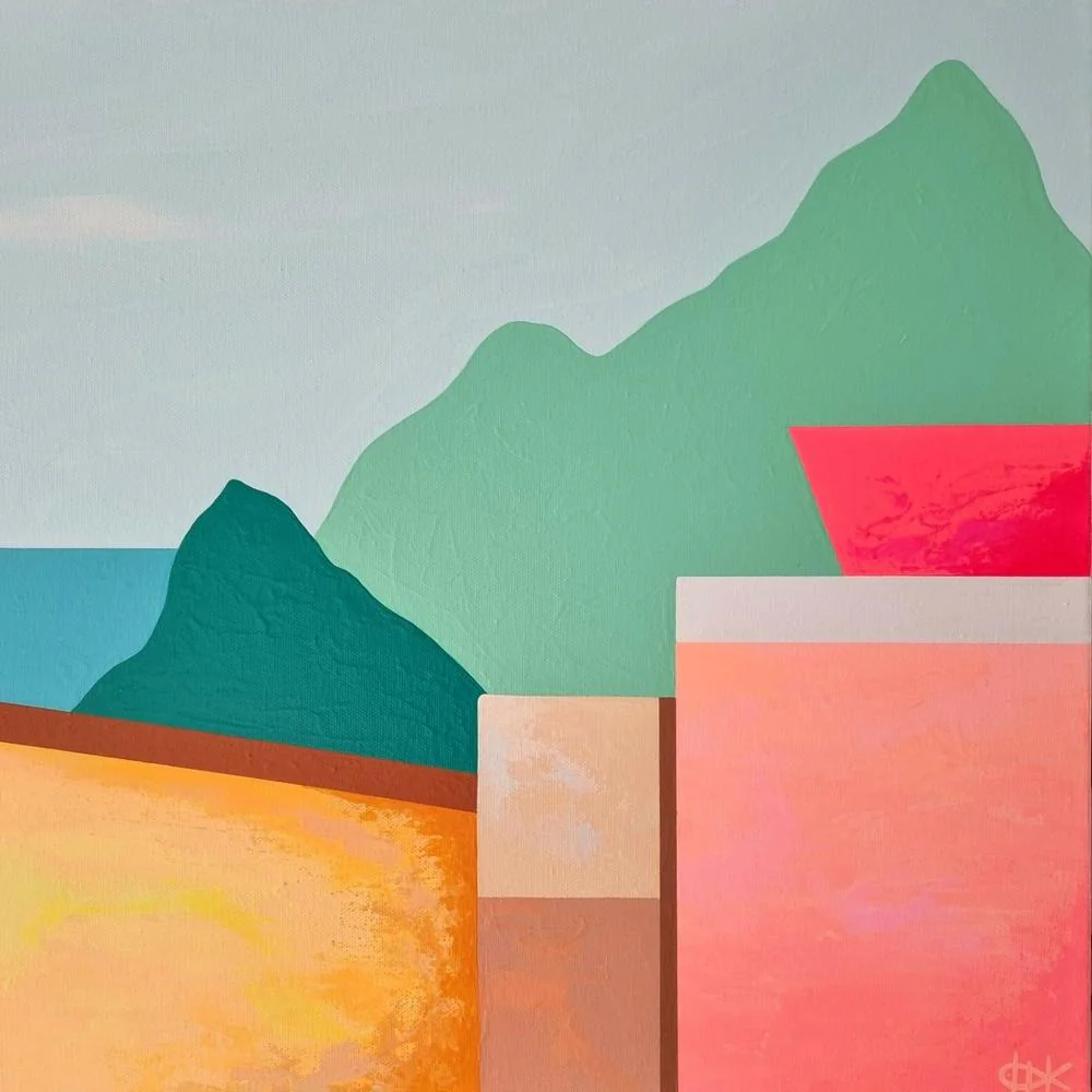 Casas De La Isla #1, Original Hand-Painted Canvas By Michelle Jirsensky - Image 6
