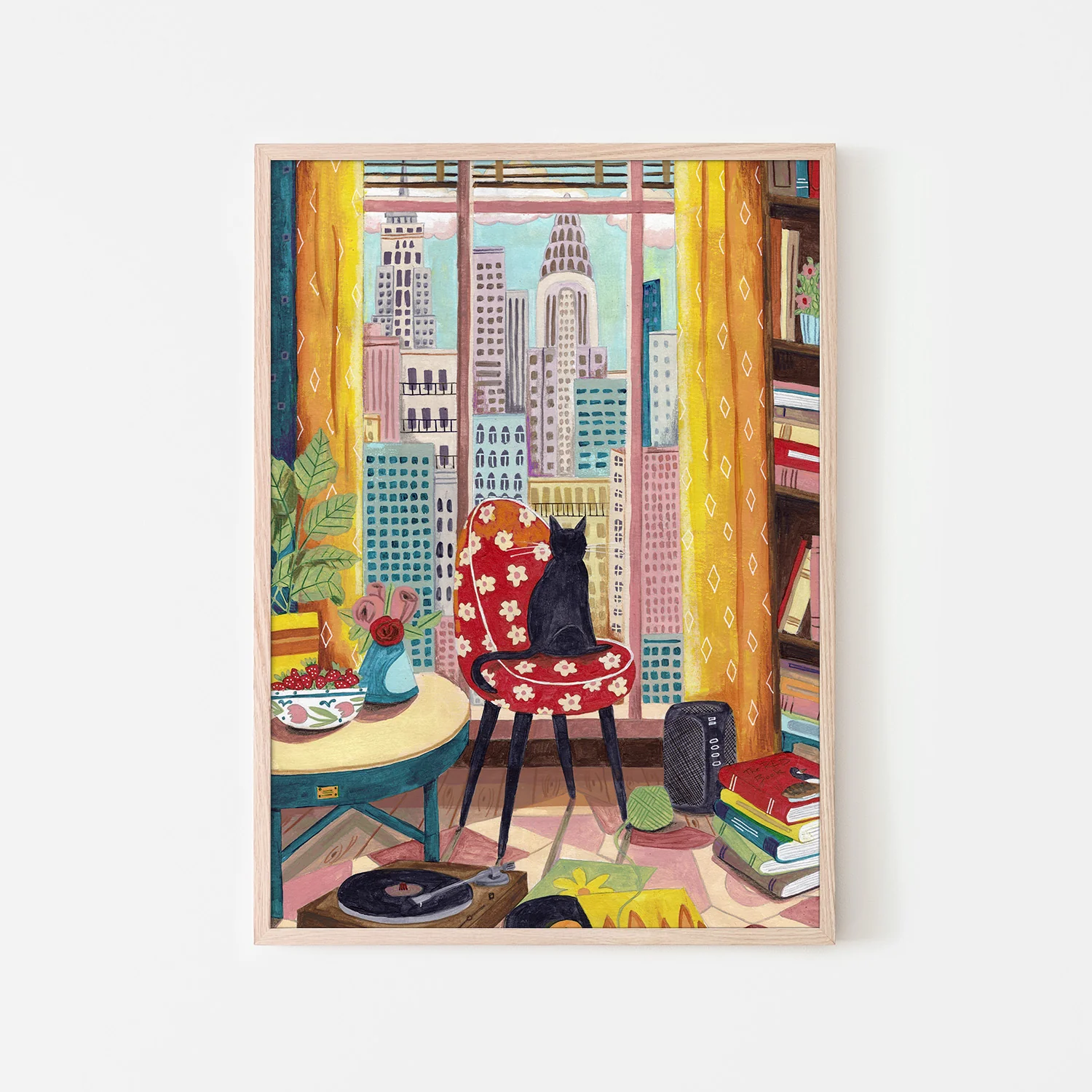 Cat in front of window in New York bright colours - Image 6