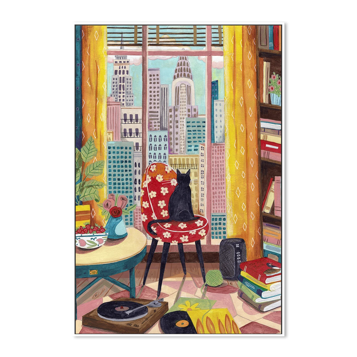 Cat in front of window in New York bright colours - Image 5