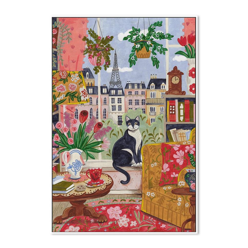 Cat in front of window in Paris bright colours - Image 5