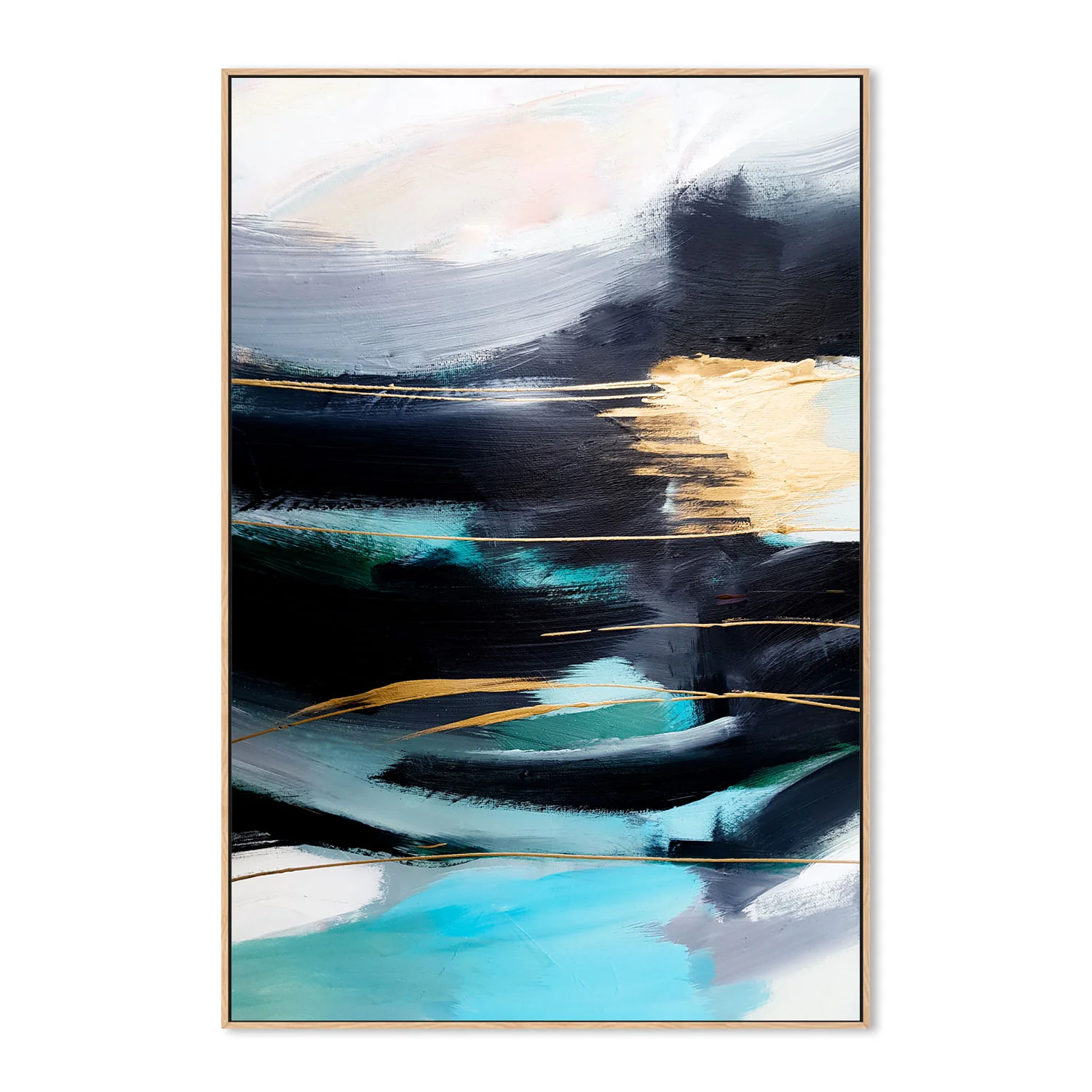 Celeste Gold , Hand-Painted Canvas - Image 4