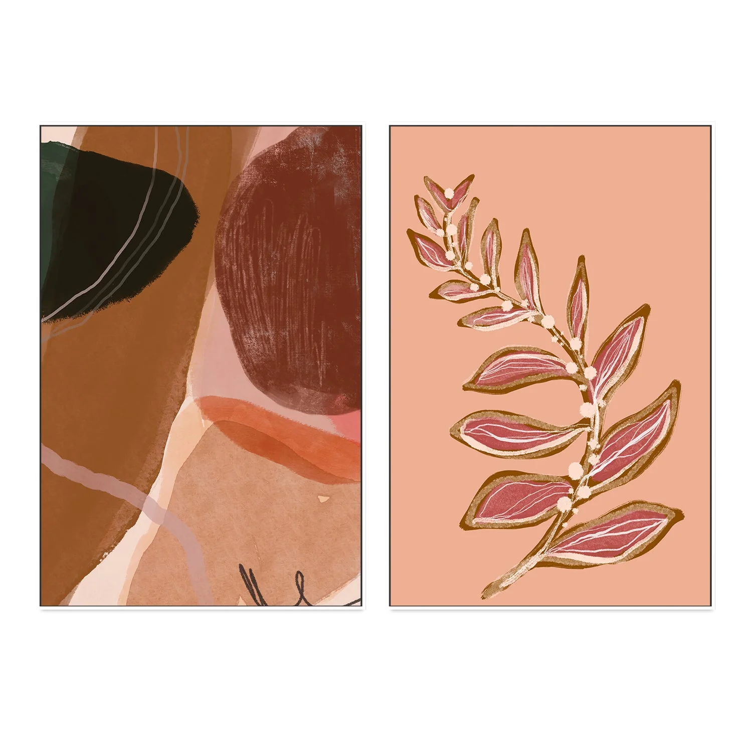 Chatter and Botanical Flower, Set of 2 - Image 5
