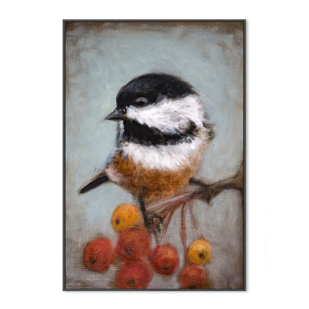 Chickadee And Winter Berries - Image 3