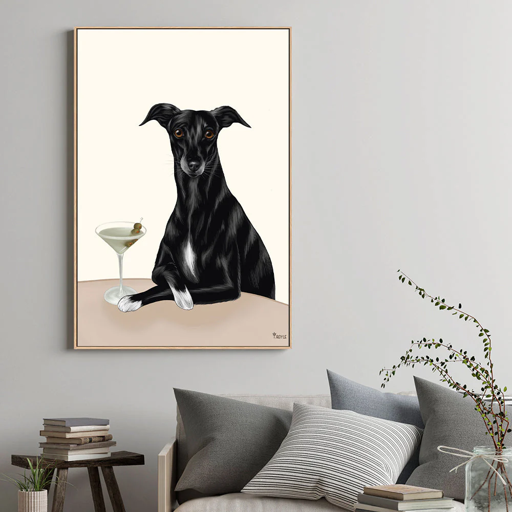 Classy Greyhound with Martini - Image 2