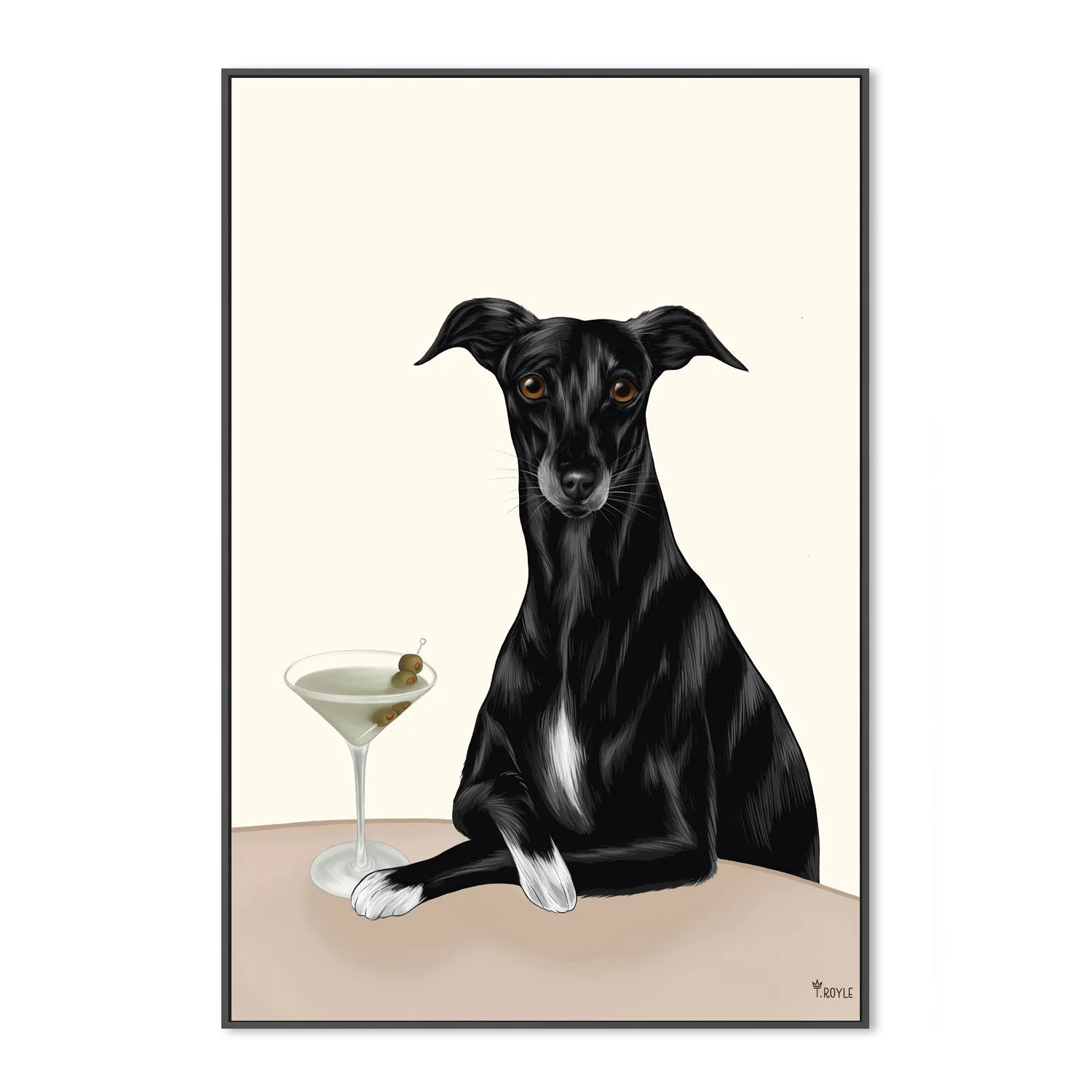 Classy Greyhound with Martini - Image 3
