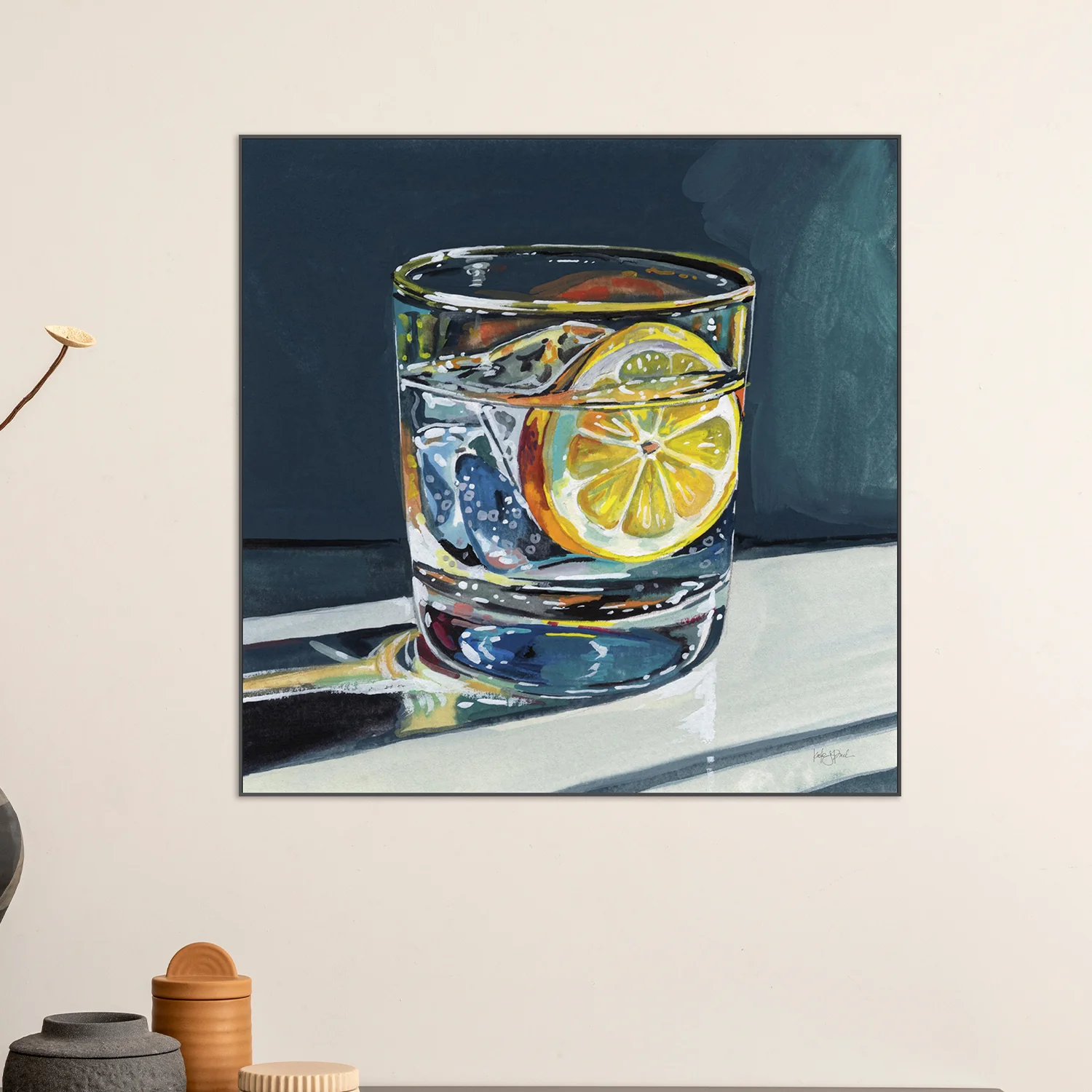 Clear Cocktail With Lemon - Image 2