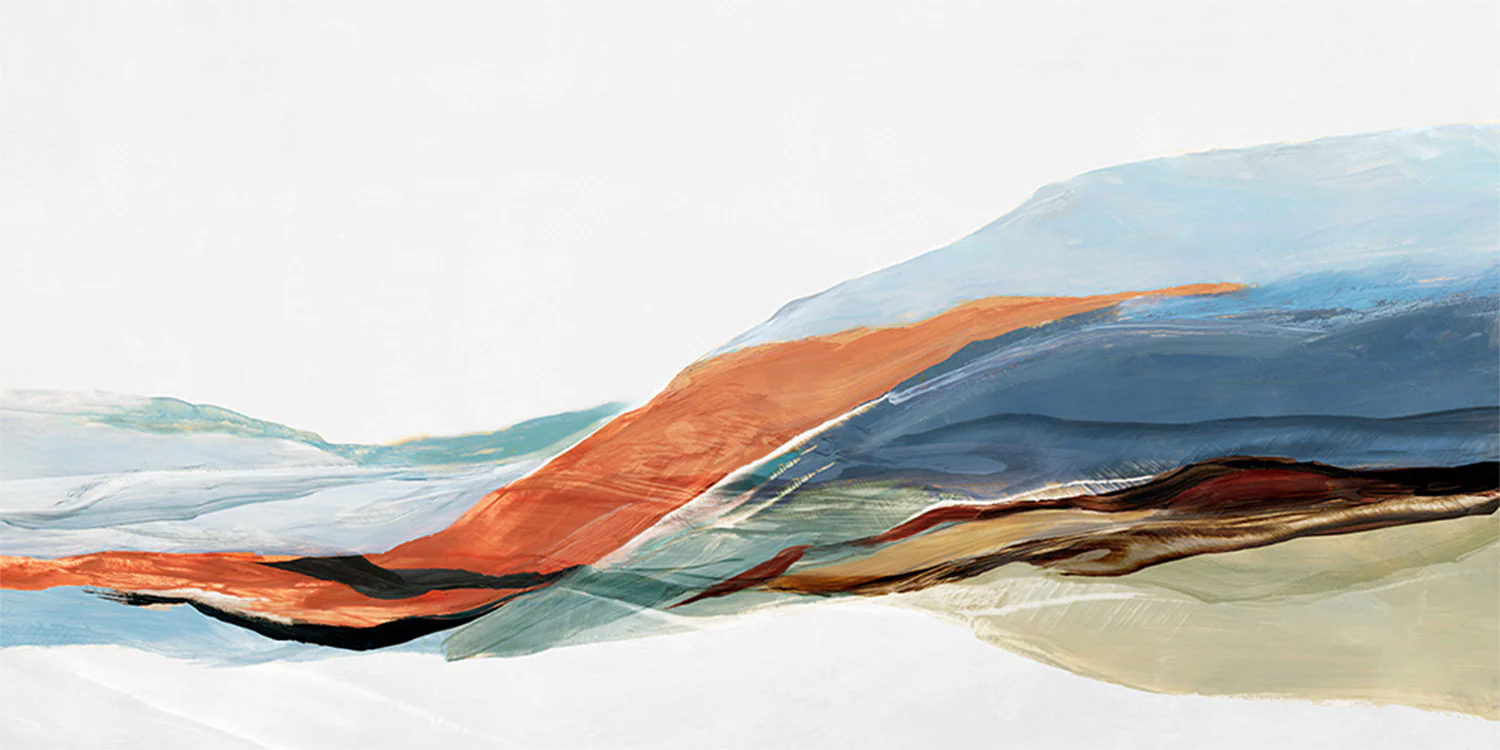 Colorful Mountain Landscape Abstraction