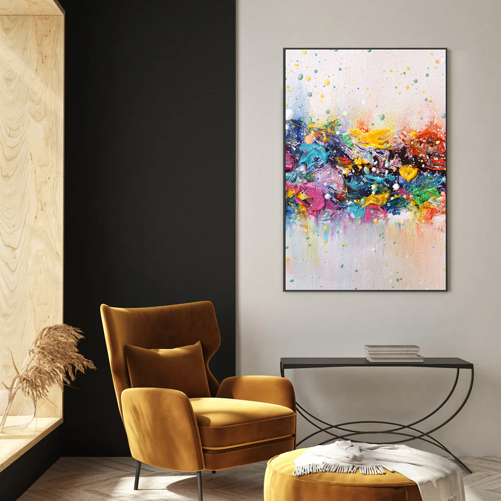 Colour Riot , Hand-Painted Canvas - Image 2