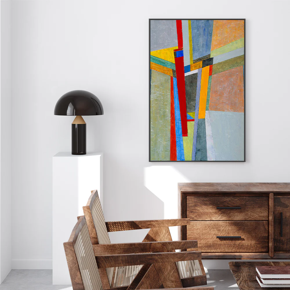 Coloured Angles, Style D, Hand-Painted Canvas - Image 2