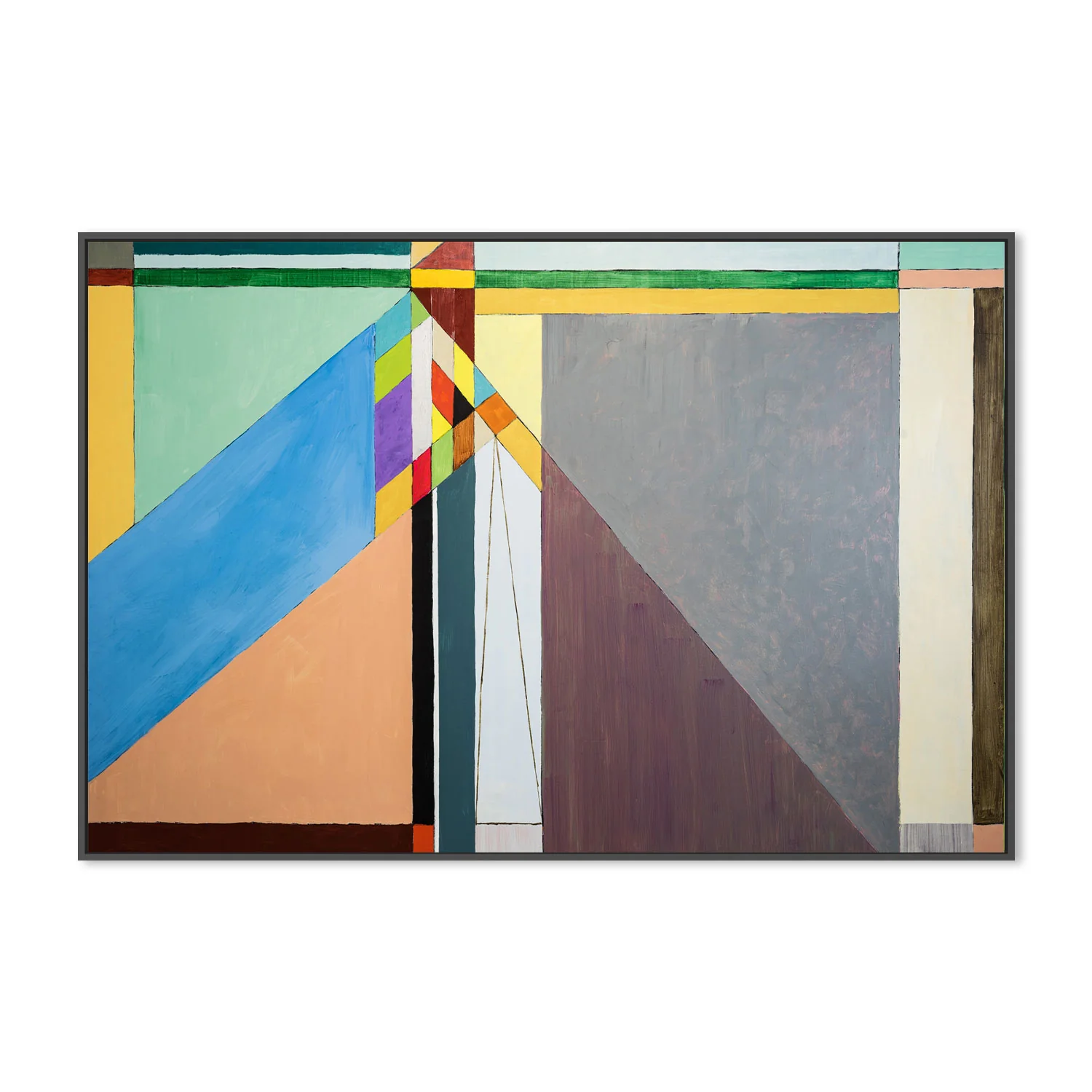 Coloured Angles, Style G, Hand-Painted Canvas - Image 3
