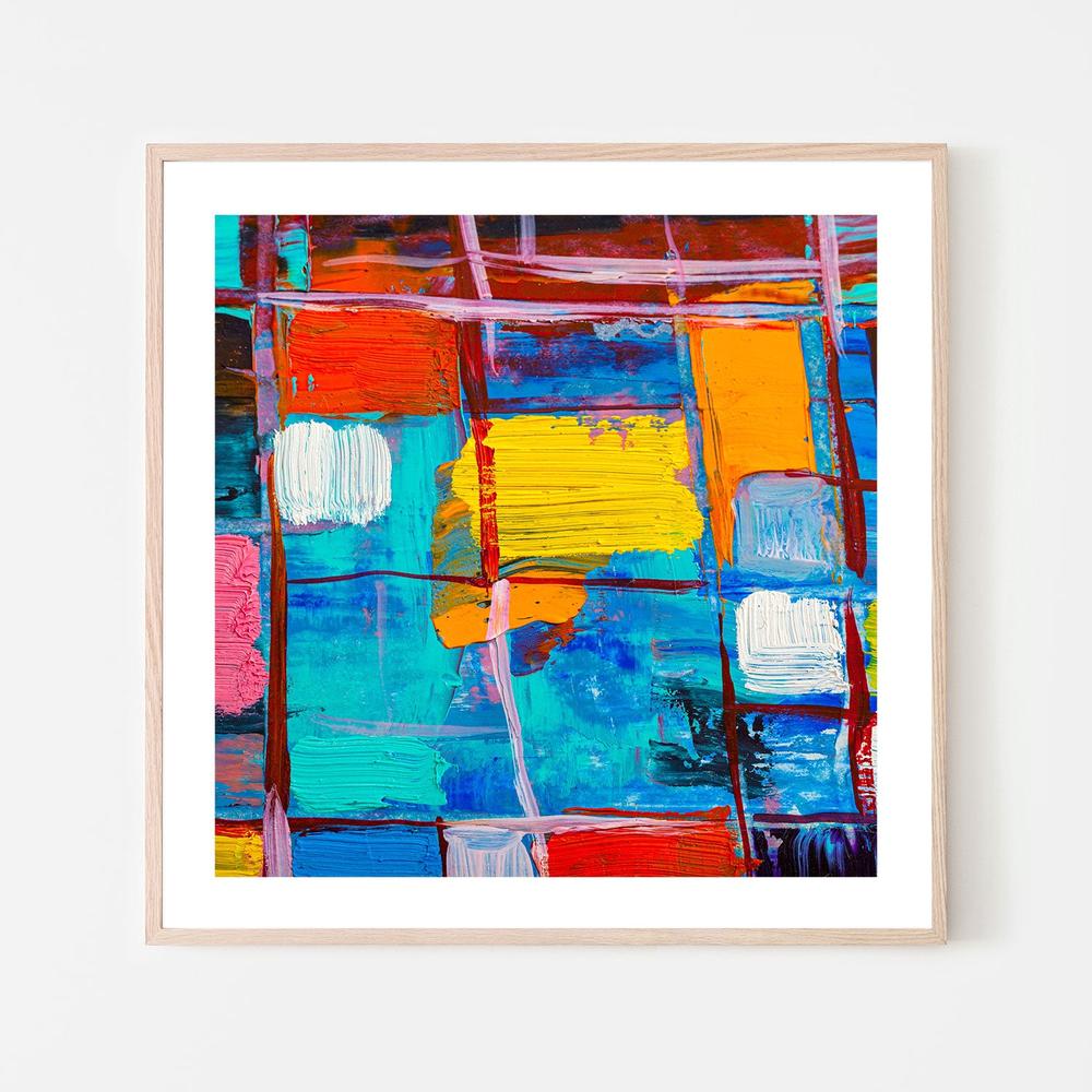 Coloured Squares, Style A, Hand-Painted Canvas - Image 6