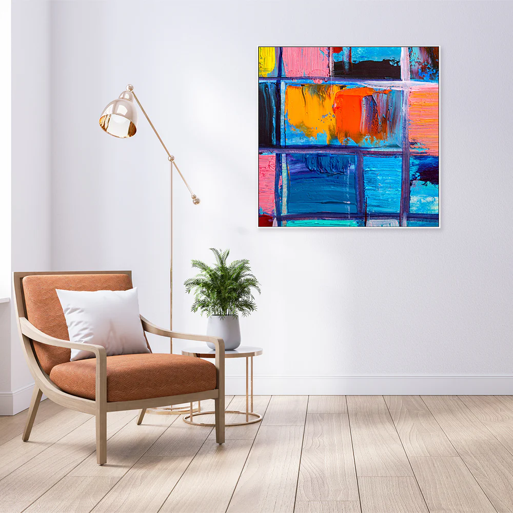 Coloured Squares, Style B, Hand-Painted Canvas - Image 2