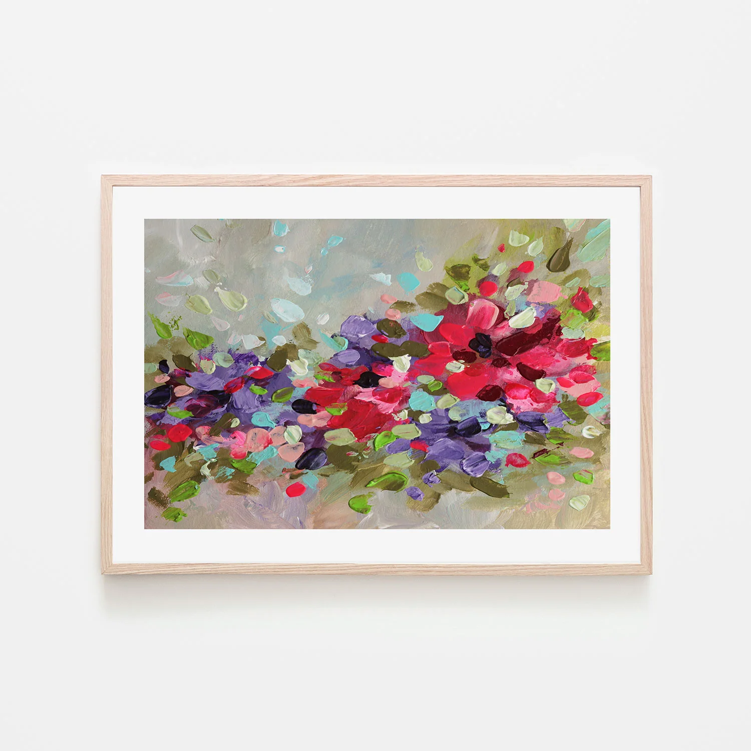 Colourful Array Of Petals , Hand-Painted Canvas - Image 6