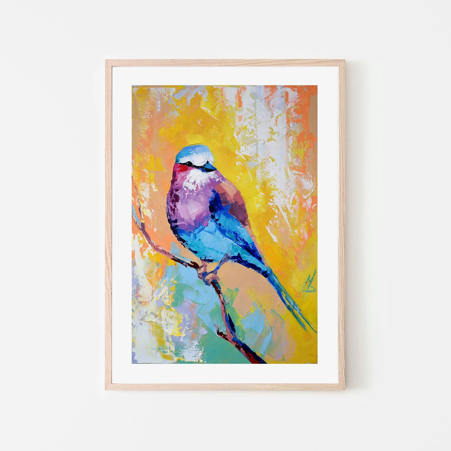 Colourful Bird , Hand-painted Canvas - Image 6