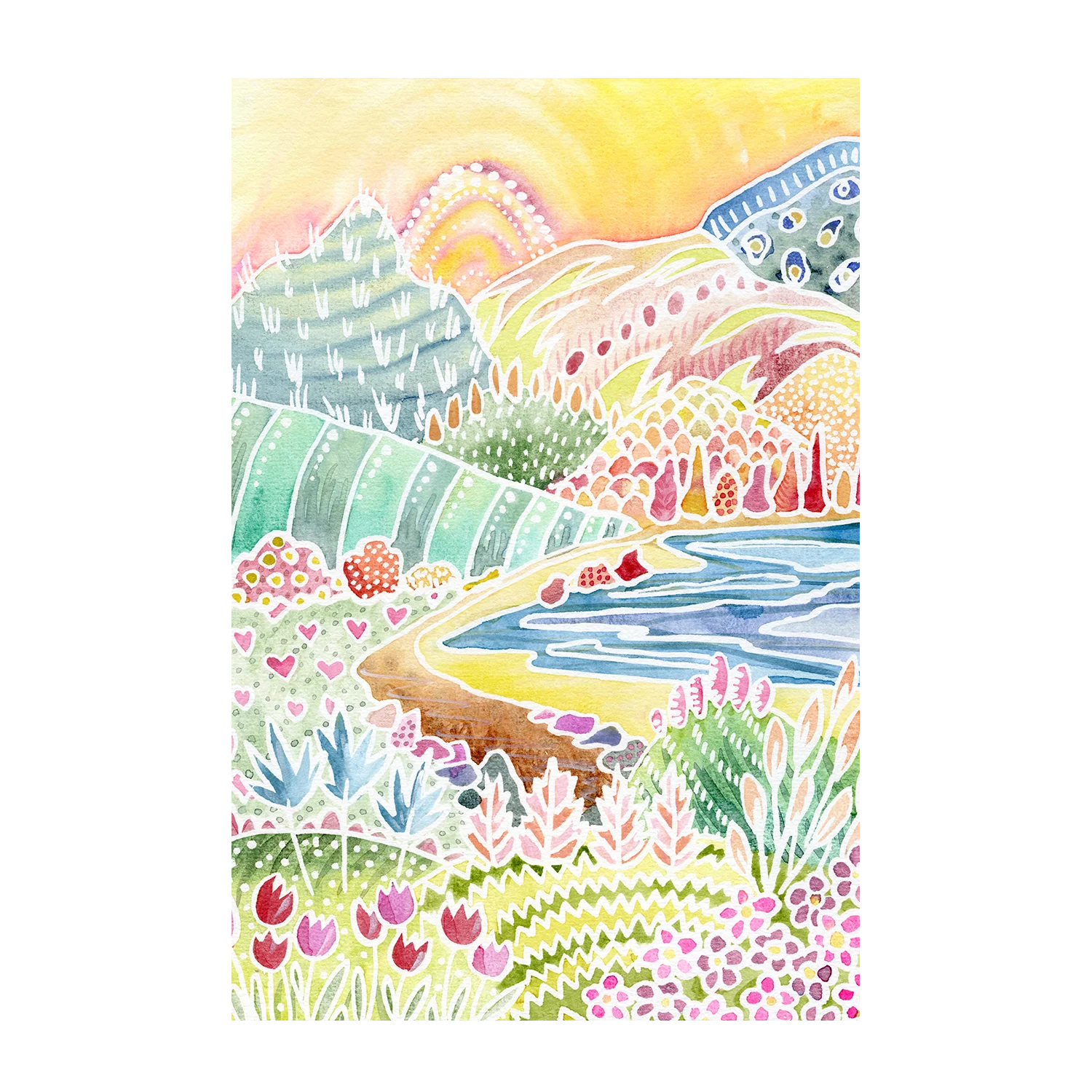 Colourful Landscape, Style A & B, Set Of 2 - Image 8