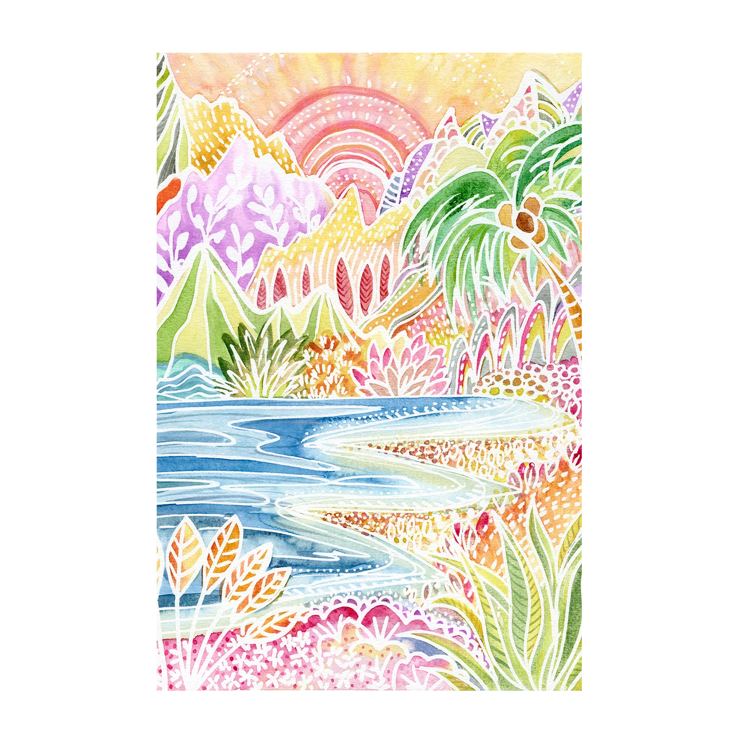 Colourful Landscape, Style A & B, Set Of 2 - Image 9