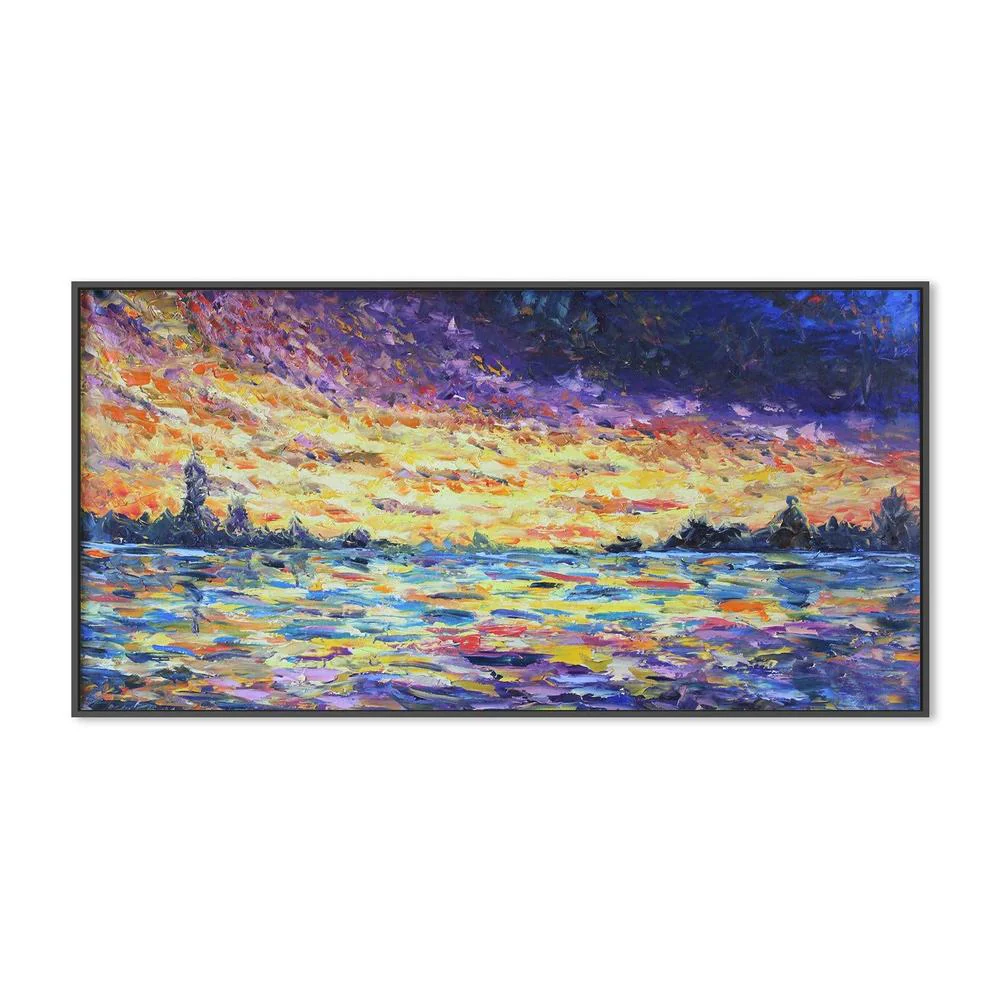Colourful Waters  , Hand-painted Canvas - Image 3
