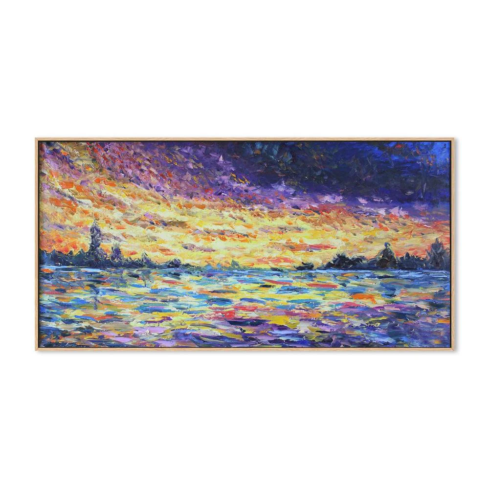 Colourful Waters  , Hand-painted Canvas - Image 4