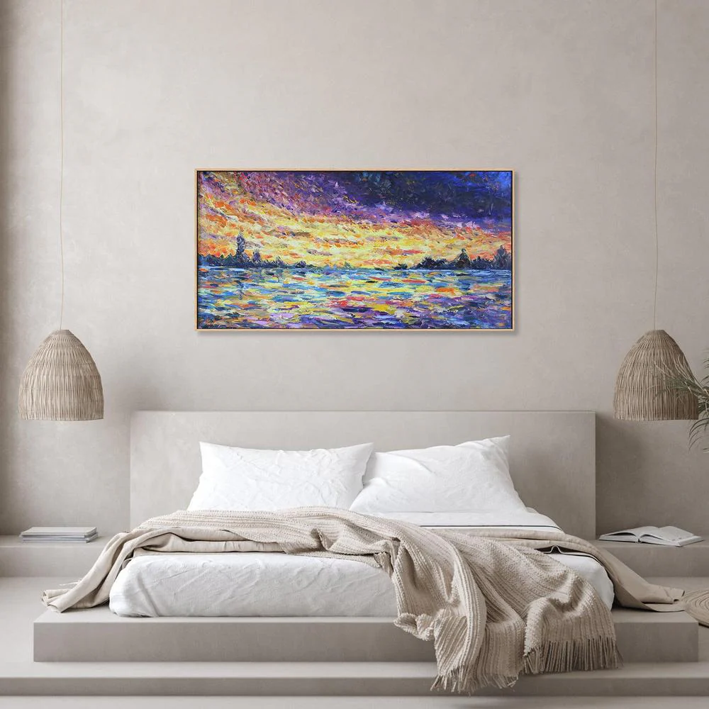 Colourful Waters  , Hand-painted Canvas - Image 6