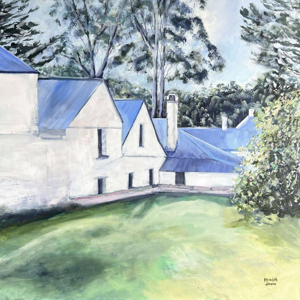 Commandants House. Original hand-painted artwork by Meredith Howse.