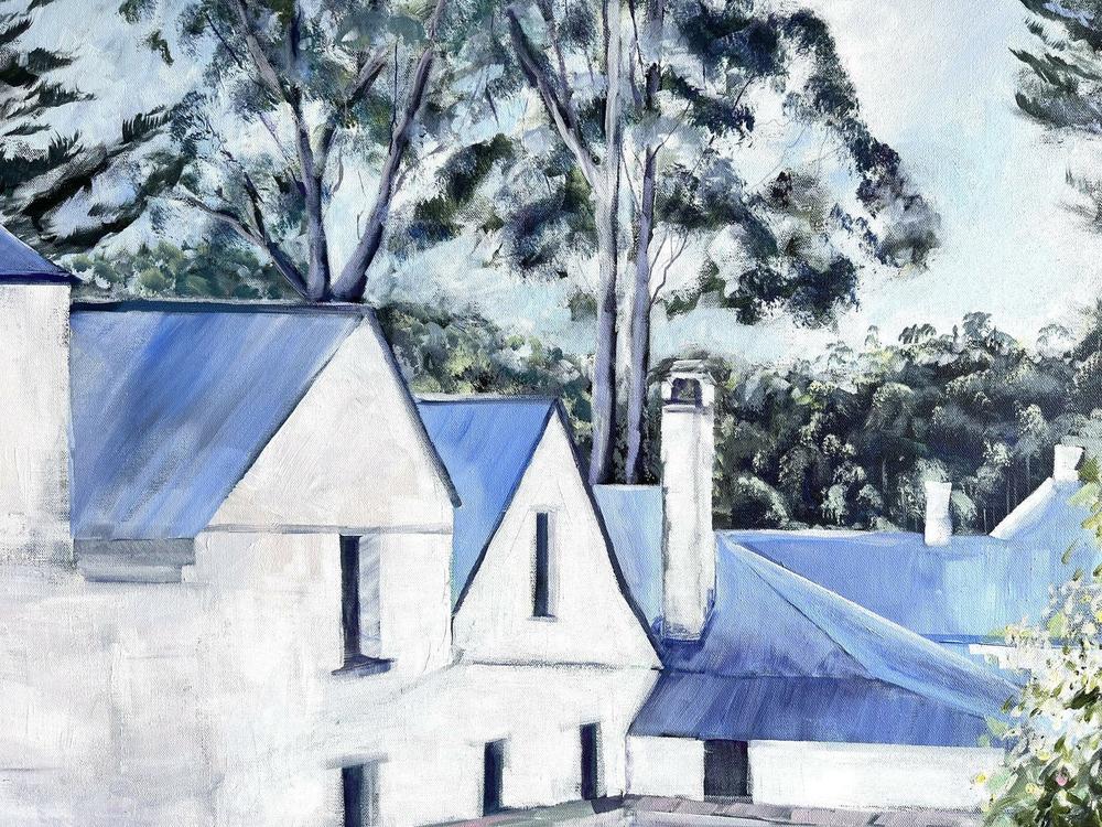 Commandants House. Original hand-painted artwork by Meredith Howse. - Image 2