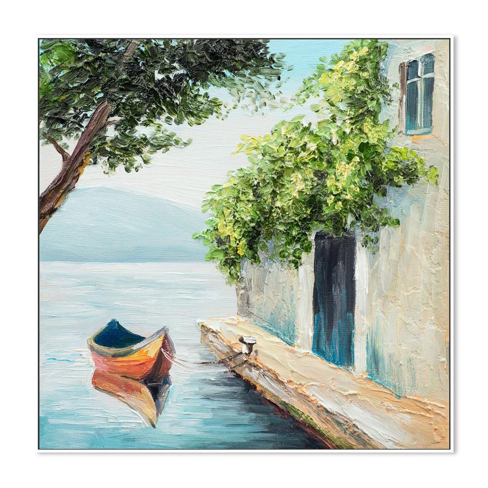 Contemplation By The Sea, Hand-Painted Canvas - Image 5