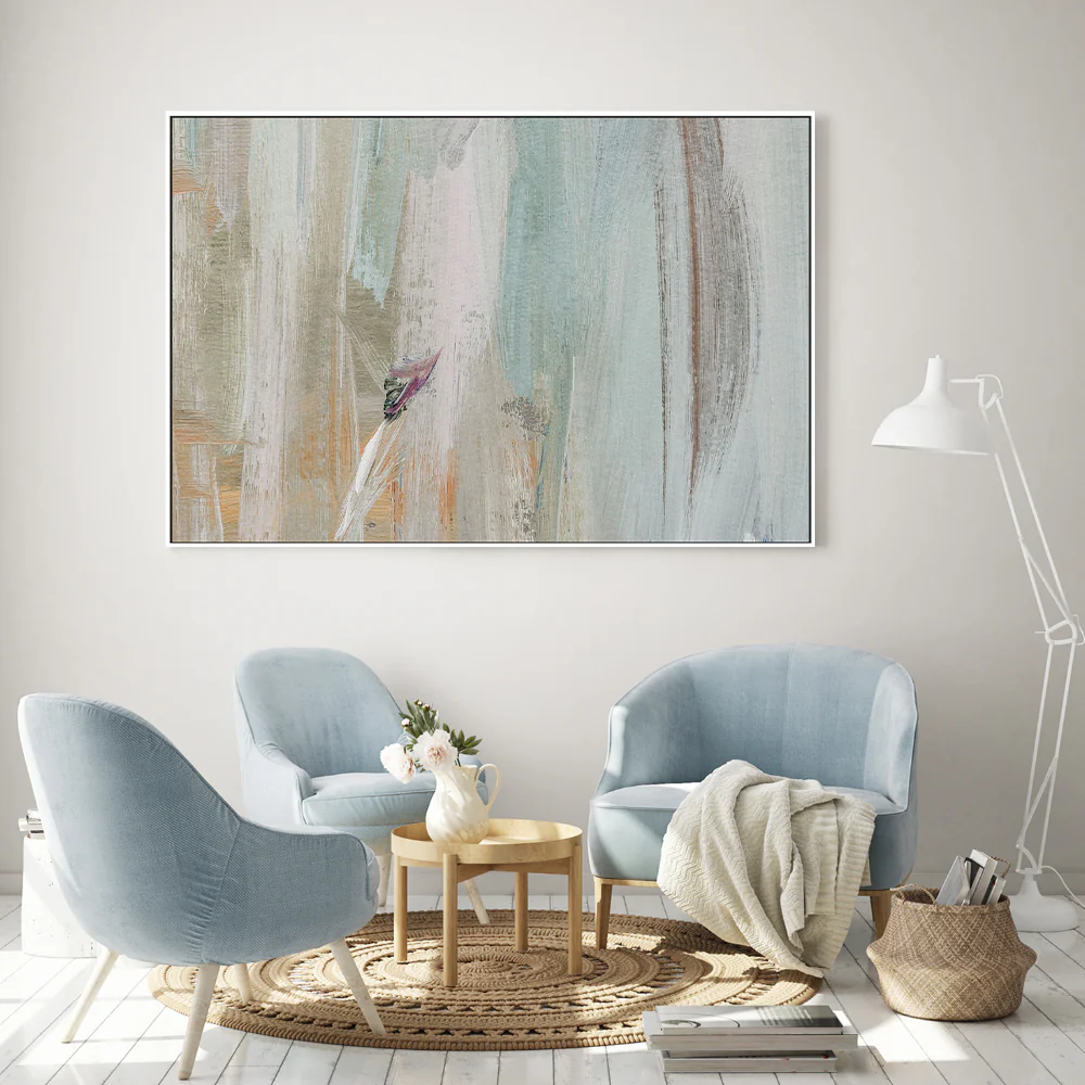 Copper And Sage Abstract, Style A , Hand-painted Canvas - Image 7