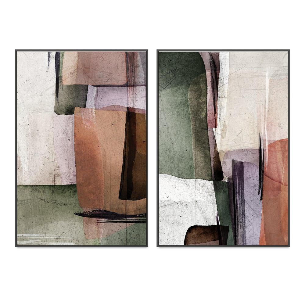 Abstract Squares Warm, Set Of 2 - Image 3