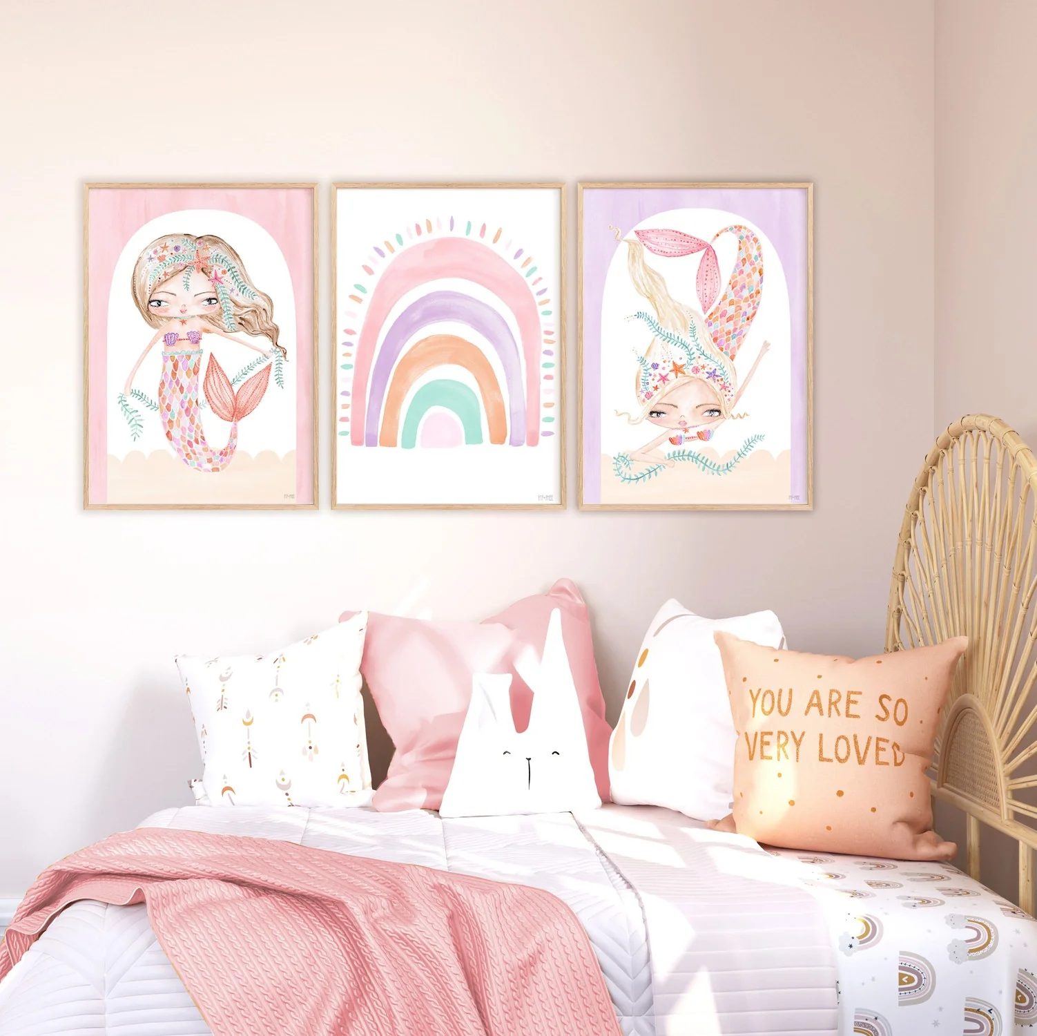 Coral Mermaid, Set of 3 - Image 2