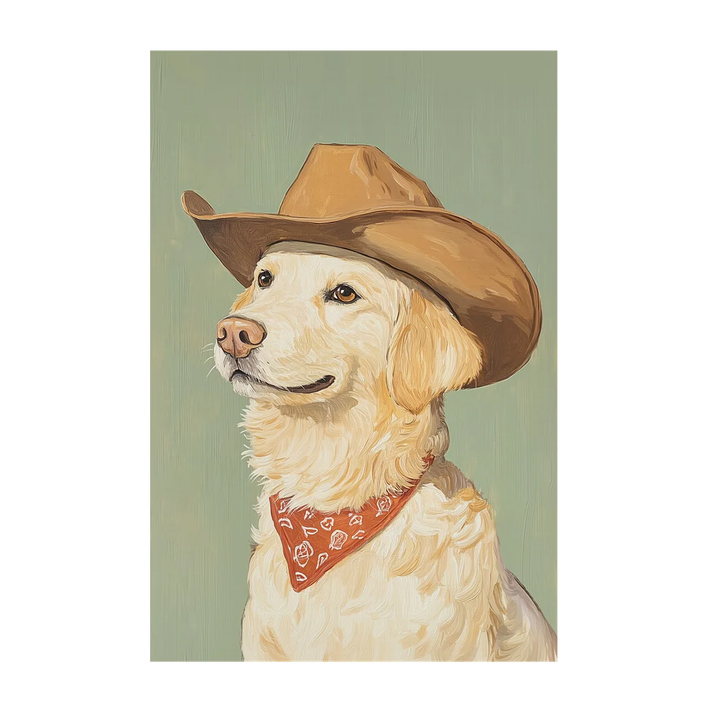 Cowboy Golden Retriever