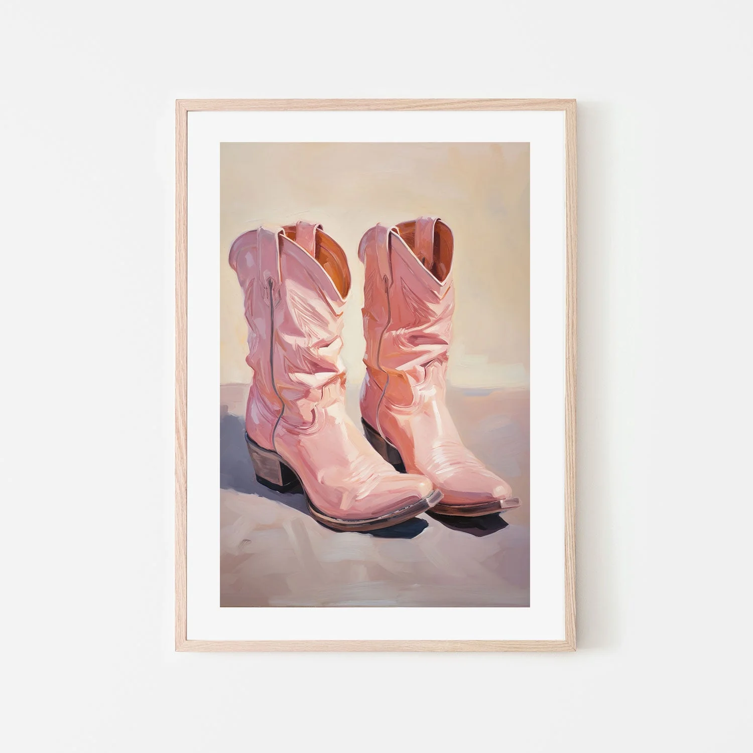 Cowgirl's Pastel Pink Boots - Image 6