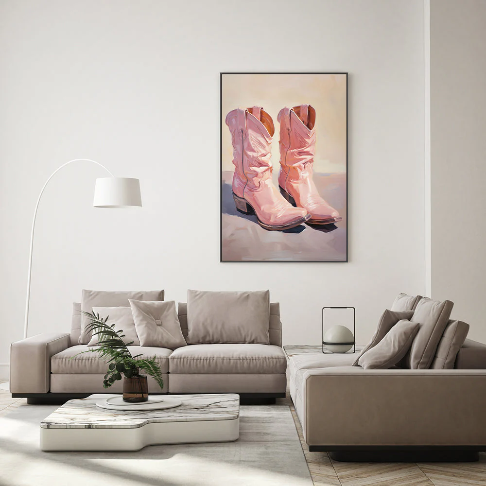Cowgirl's Pastel Pink Boots - Image 7