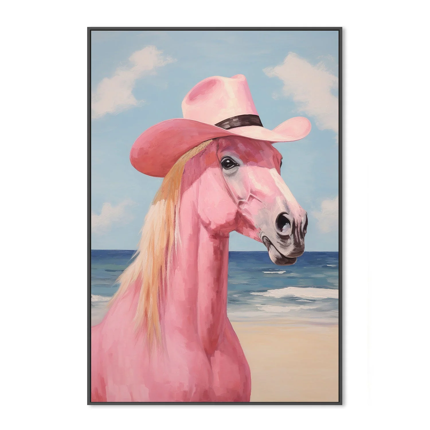 Cowgirl's Pink Horse - Image 4