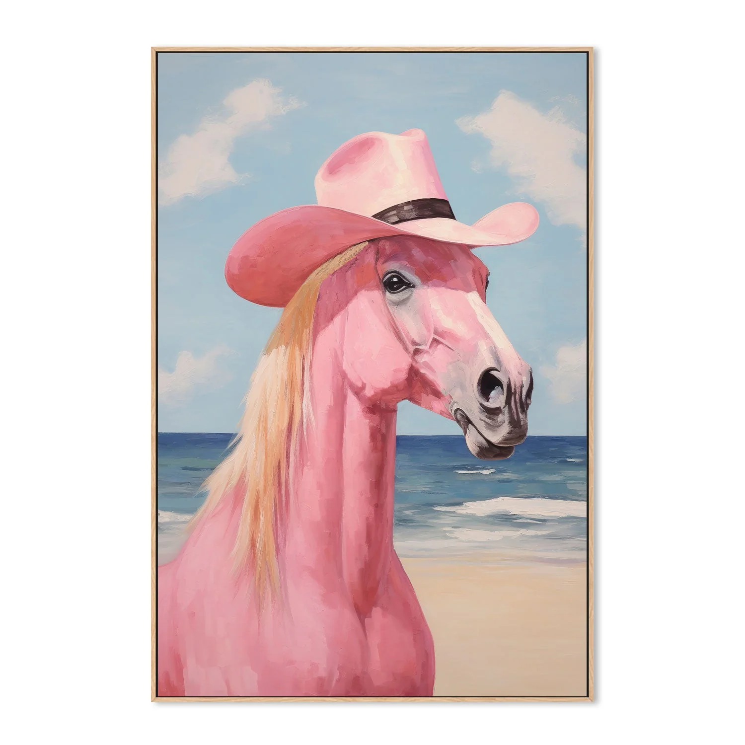 Cowgirl's Pink Horse - Image 5
