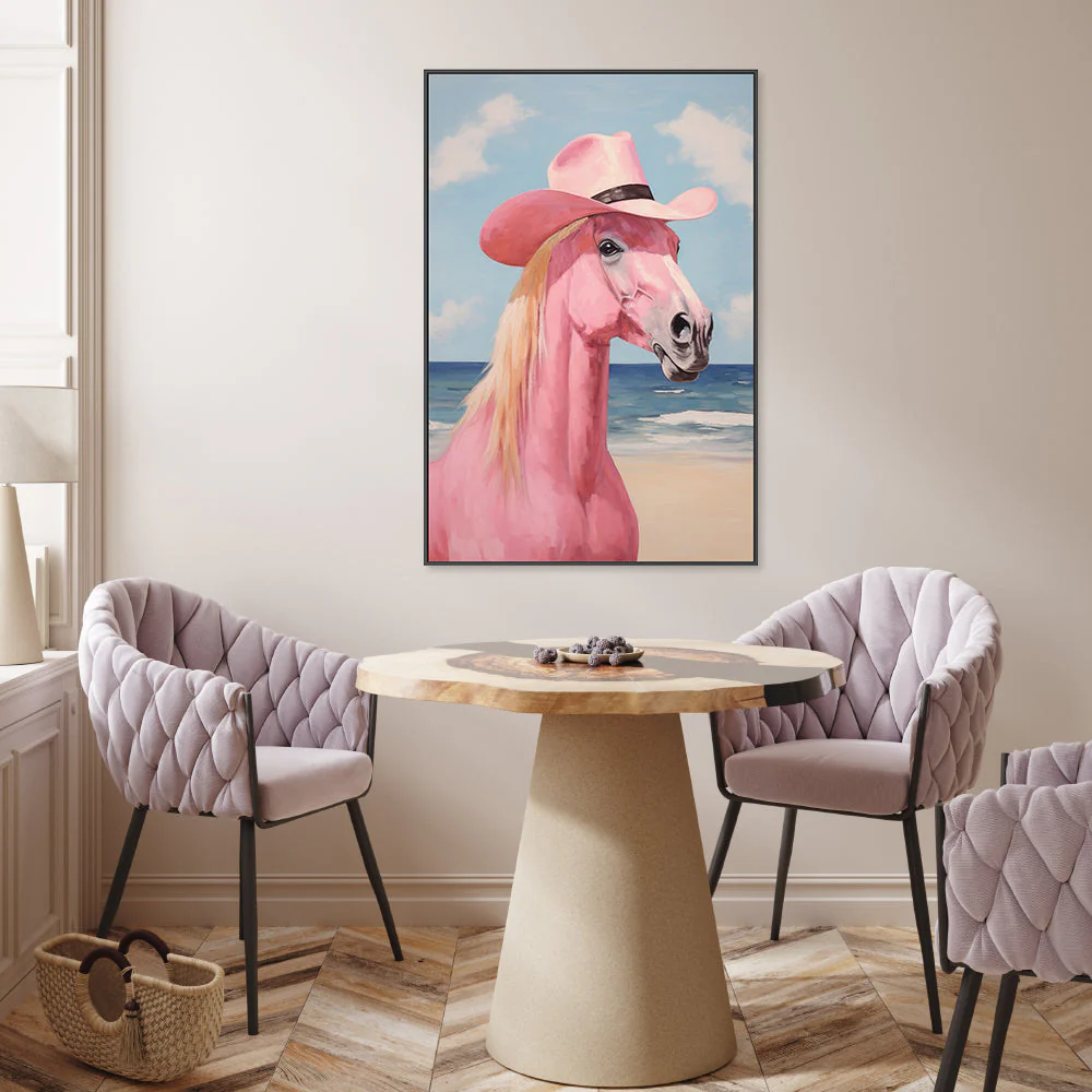 Cowgirl's Pink Horse - Image 8