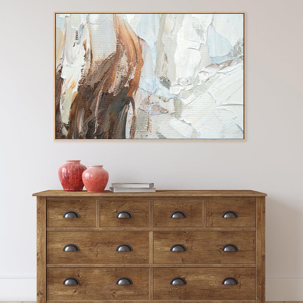Cream and Pastel , Hand-painted Canvas - Image 2