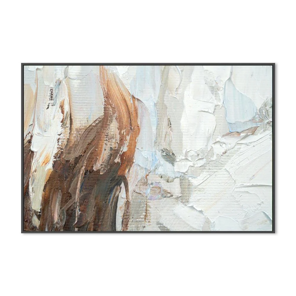 Cream and Pastel , Hand-painted Canvas - Image 3