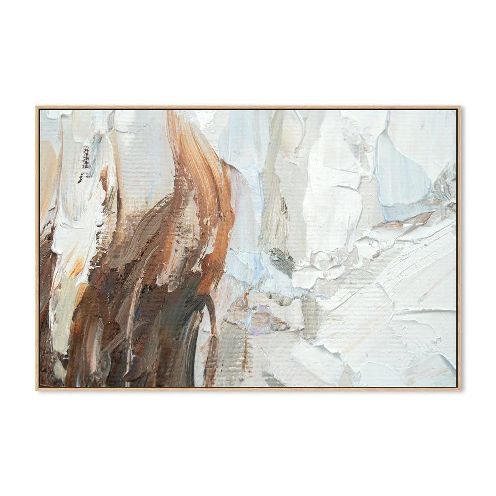 Cream and Pastel , Hand-painted Canvas - Image 4