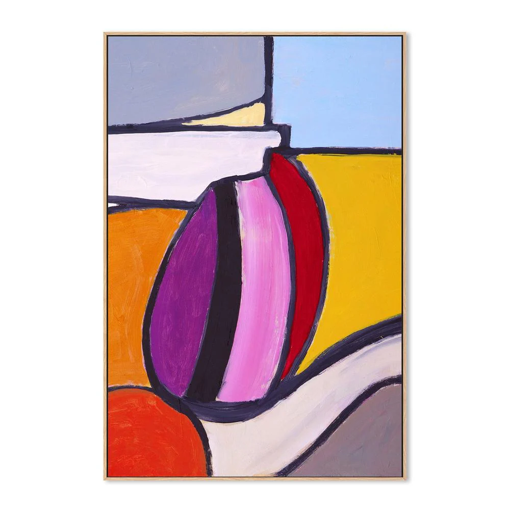 Curious Curvature, Hand-Painted Canvas - Image 4
