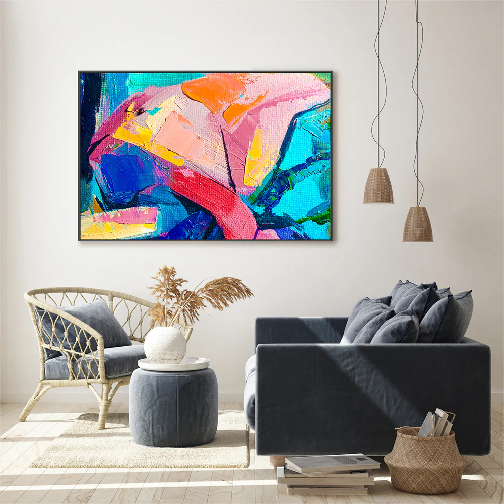 Curves of Colour, Hand-Painted Canvas - Image 2