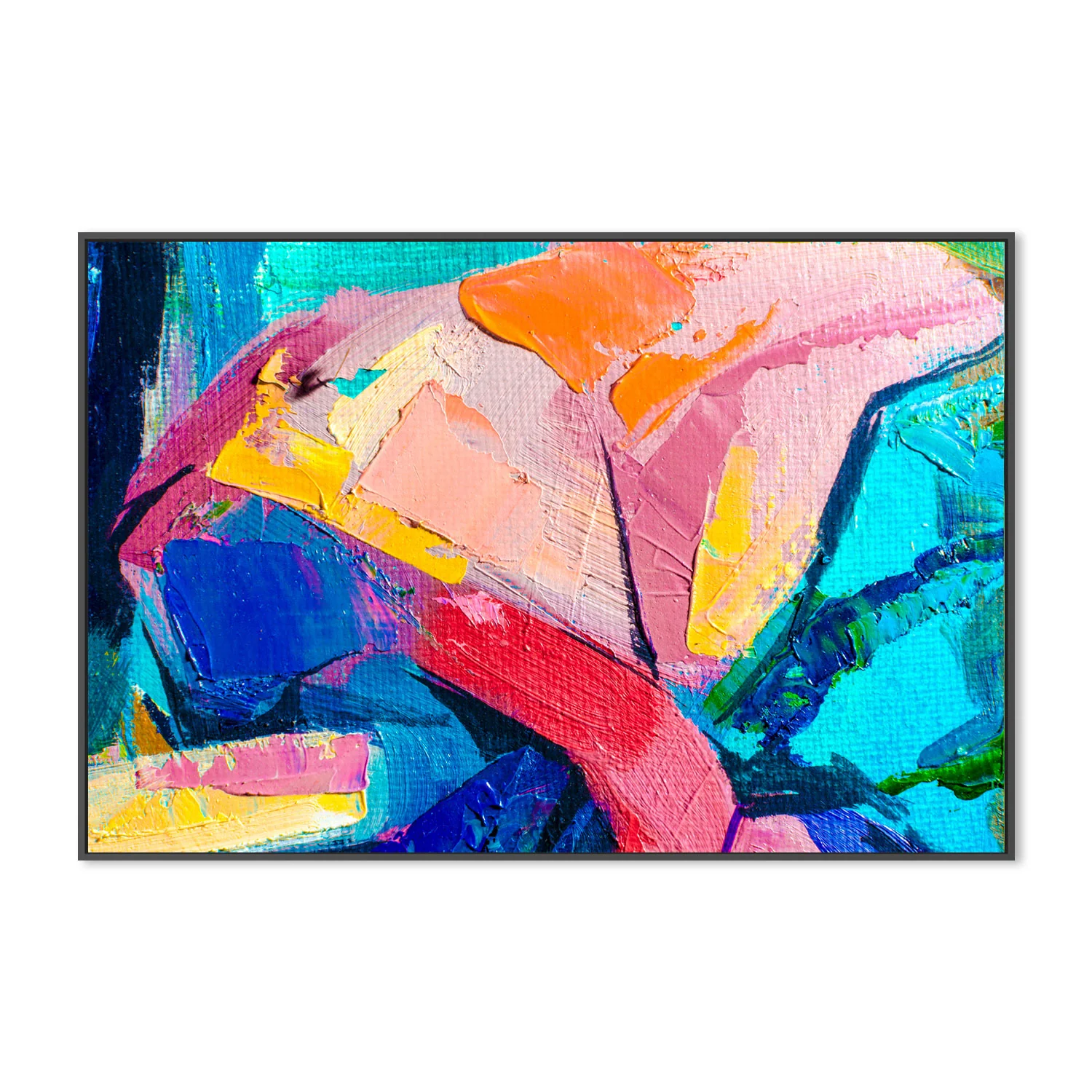 Curves of Colour, Hand-Painted Canvas - Image 3