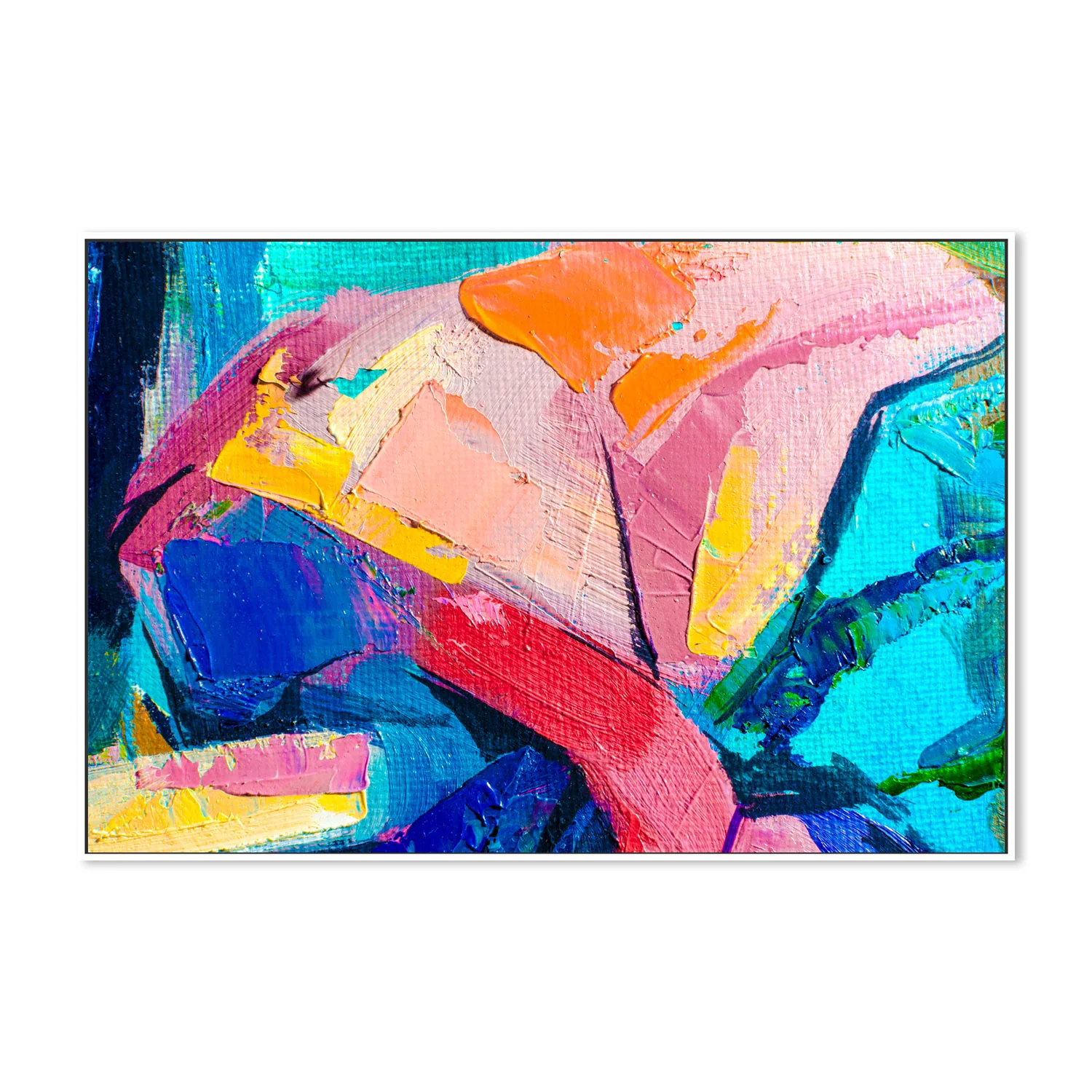Curves of Colour, Hand-Painted Canvas - Image 5